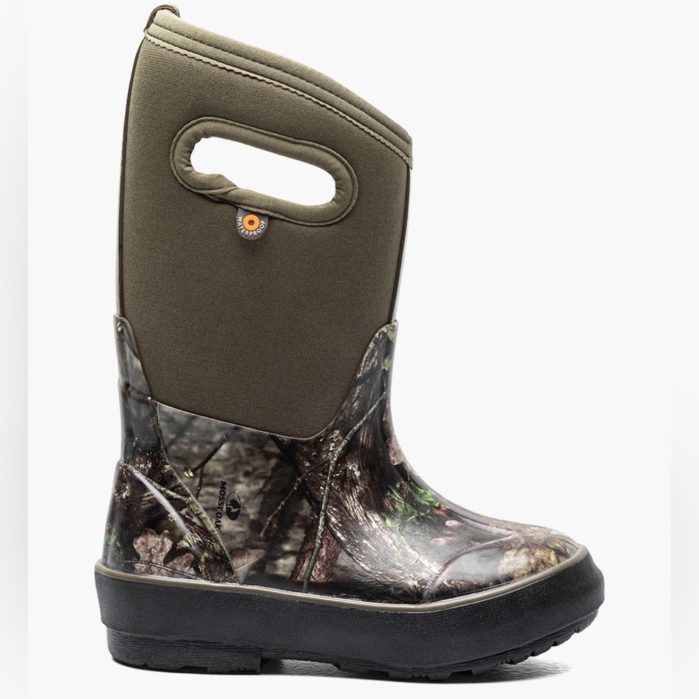 NEW! BOGS x Mossy Oak Classic II Rain Waterproof Boot Pull On Green Boy's Size 7
